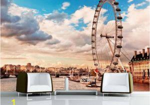 London Bridge Wall Mural London Wall Mural for Interior London Eye Wallpaper for Wall Decor London Wall Decal for Home London Wall Mural for Living Room Sku