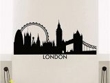 London Skyline Wall Mural London Skyline Wall Sticker Vinyl City Wall Decal London Skyline City Silhouette Wall Art Mural Decoraci³n Del Hogar Poster 88 42cm