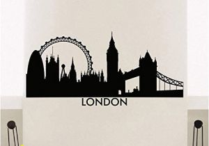 London Skyline Wall Mural London Skyline Wall Sticker Vinyl City Wall Decal London Skyline City Silhouette Wall Art Mural Decoraci³n Del Hogar Poster 88 42cm