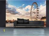 London Skyline Wall Mural London Wall Mural for Interior London Eye Wallpaper for Wall Decor London Wall Decal for Home London Wall Mural for Living Room Sku