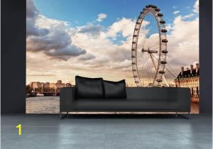 London Skyline Wall Mural London Wall Mural for Interior London Eye Wallpaper for Wall Decor London Wall Decal for Home London Wall Mural for Living Room Sku