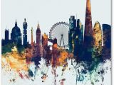 London Skyline Wall Mural Michael tompsett London Skyline Tall Blue Canvas Art 24