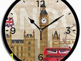 London themed Wall Murals Amazon Yiihaanbuy London Building Big Ben Wall Clock