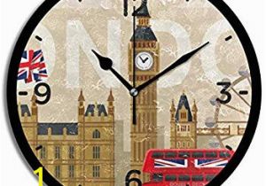 London themed Wall Murals Amazon Yiihaanbuy London Building Big Ben Wall Clock