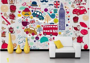 London Wall Mural Wallpaper Wdbh Custom 3d Wallpaper British London Style Romantic Cute Cartoon Wall Home Decor Living Room Wallpaper for Wall 3 D Wallpaper Hd Wallpaper