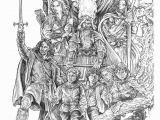 Lord Of the Rings Coloring Pages Lthe Pany Bw by Nachocastroviantart On