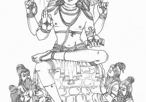 Lord Shiva Coloring Pages Daksinamurti Hindu Gods Coloring Book