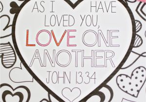 Love One Another Coloring Page Lds Scripture Coloring Page Love E Another