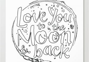 Love You to the Moon and Back Coloring Page Love You to the Moon & Back Coloring Page Canvas Print