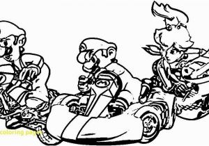 Luigi Mario Kart Coloring Pages Princess Peach Mario Kart Coloring Page Printable Lovely 18