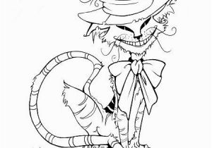 Mad Hatter Hat Coloring Page Pin by Ben Jorae On Cheshire Cat Tattoos Ideas