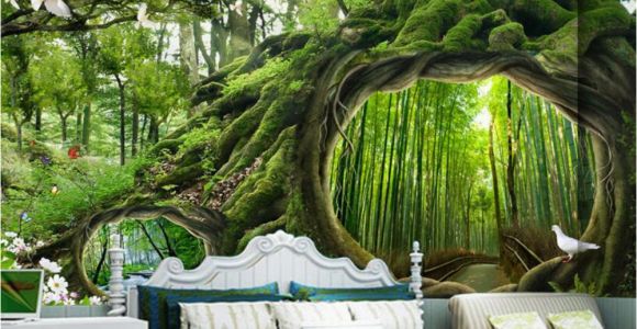 Magical forest Wall Mural Beibehang High Quality 3d Wallpaper Magical forest Tree Hole