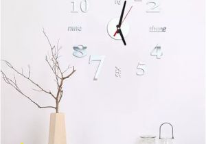 Make A Wall Mural 3d Diy Roman Numbers Acrylic Mirror Wall Sticker Clock Home Decor Mural Decals Vova