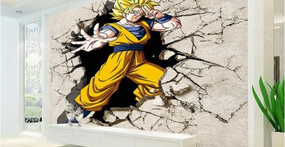 Man On the Moon Wall Mural Dragon Ball Wallpaper 3d Anime Wall Mural Custom Cartoon