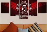 Manchester United Wall Murals Manchester United Logo 5 Piece Canvas Painting