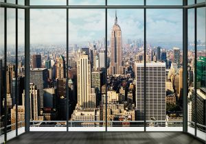 Manhattan Skyline Wall Mural 47 ] New York Skyline Wallpaper Mural On Wallpapersafari