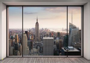 Manhattan Skyline Wall Mural Vlies Fototapete Penthouse In New York