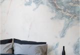 Marble Effect Wall Mural Deep Blue Clouded Marble Wall Mural In 2019