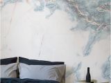 Marble Effect Wall Mural Deep Blue Clouded Marble Wall Mural In 2019