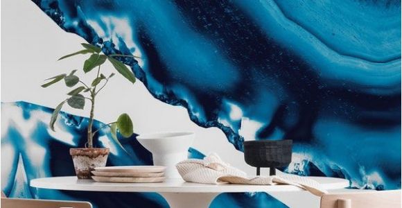 Marbled Agate Wall Mural Blue Agate 3 Wall Mural Wallpaper Surface In 2019