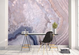 Marbled Agate Wall Mural Removable Peel and Stick Wallpaper Grey Geode Agate Crystal