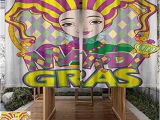 Mardi Gras Wall Mural Amazon andytours Living Room Bedroom Window Curtains