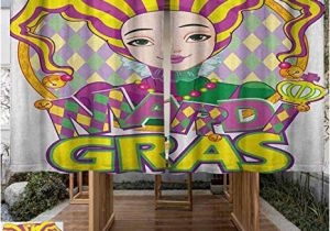 Mardi Gras Wall Mural Amazon andytours Living Room Bedroom Window Curtains