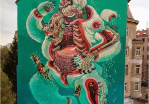 Mardi Gras Wall Mural Nychos "dissection A Polar Bear" A 5 Stories Piece In