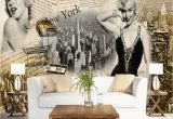 Marilyn Monroe Mural Wallpaper Vintage Wall Papers Stickers Marilyn Monroe Wallpaper Home