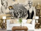 Marilyn Monroe Mural Wallpaper Vintage Wall Papers Stickers Marilyn Monroe Wallpaper Home