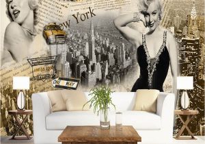 Marilyn Monroe Mural Wallpaper Vintage Wall Papers Stickers Marilyn Monroe Wallpaper Home