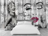 Marilyn Monroe Murals Marilyn Monroe Foto Tapeten 3d Retro Holz Wandbild Wohnzimmer