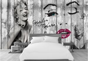 Marilyn Monroe Murals Marilyn Monroe Foto Tapeten 3d Retro Holz Wandbild Wohnzimmer