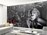 Marilyn Monroe Murals Modern Simple Black and White Building Marilyn Monroe