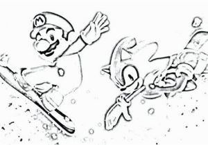 Mario and sonic Olympic Games Coloring Pages Mario and sonic Coloring Pages Coloring Pages Line sonic Coloring