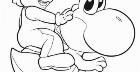 Mario and Yoshi Coloring Pages to Print Mario Riding Yoshi Coloring Page From Yoshi Category Select From