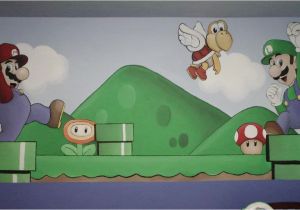 Mario Brothers Wall Mural Super Mario Bros Nursery Mural