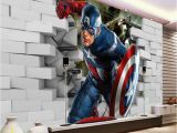 Mario Kart Wall Mural Avengers Captain America 3d Wall Mural Wallpaper