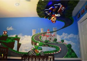 Mario Kart Wall Mural Diy Baby Jungen Sport themen Kinderzimmer Ideen