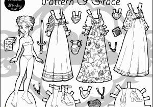 Marisole Monday Paper Doll Coloring Pages Patterns & Grace A Black & White Fantasy Paper Doll