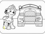 Marshall Fire Truck Coloring Page Paw Patrol Birthday