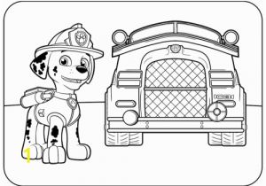 Marshall Fire Truck Coloring Page Paw Patrol Birthday