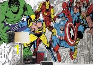 Marvel Avengers Wall Mural Marvel Classics Character Wallpaper Mural 10 5 X 6