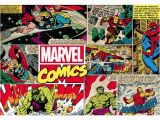 Marvel Comic Book Wall Mural Marvel Retro Ic Covers 2 76m X 190cm Matte Wall Mural