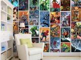 Marvel Comic Wall Mural Großhandel Klassische Marvel Ics Wallpaper Spiderman Iron Man Batman Mural Individuelle 3d Bilder Für Kinder Jungen Schlafzimmer Kindergarten