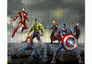 Marvel Comics Mural Wall Graphic Avengers Marvel Kinderzimmer Gardine Vorhang 180×160 Cm 2