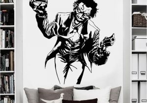 Marvel Comics Mural Wall Graphic Us $10 26 Off Heath Ledger Joker Wall Sticker Ics Superhero Dc Marvel Vinyl Decal Home Interior Decoration Room Art Mural In Wall Stickers From