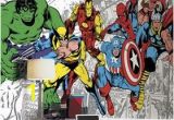 Marvel Comics Wall Mural Marvel Classics Character Wallpaper Mural 10 5 X 6