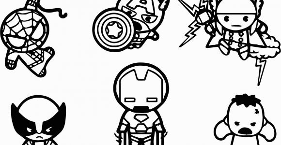 Marvel Super Hero Adventures Coloring Pages Avengers Baby Chibi Characters Coloring Page