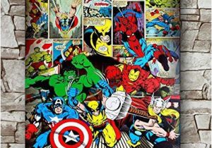 Marvel Superhero Wall Murals Huawuque Marvel Here E the Heroes Poster Standard Size 18 Inches by 24 Inches